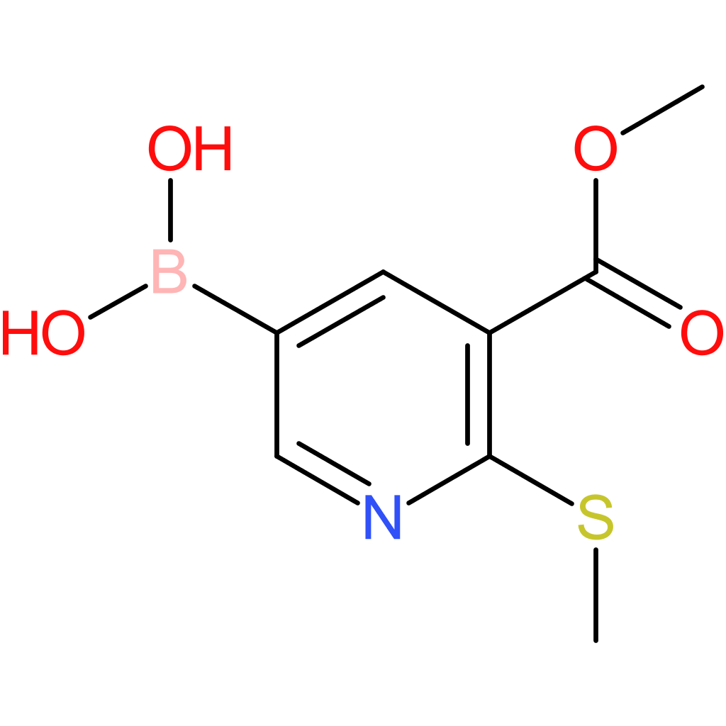5-(methoxycarbonyl)-6-(methylthio)pyridin-3-ylboronic acid