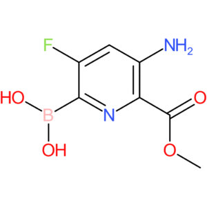 5-amino-3-fluoro-6-(methoxycarbonyl)pyridin-2-ylboronic acid
