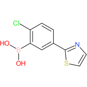 2-chloro-5-(thiazol-2-yl)phenylboronic acid