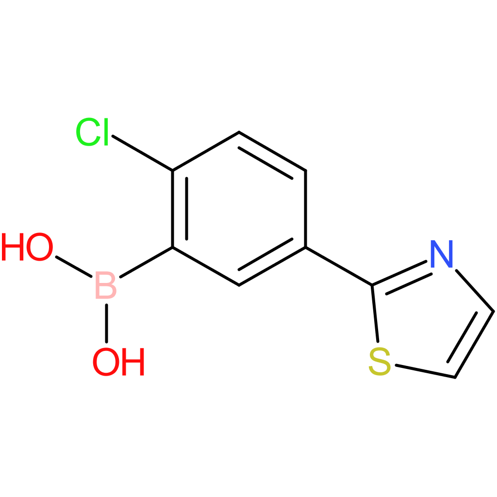 2-chloro-5-(thiazol-2-yl)phenylboronic acid