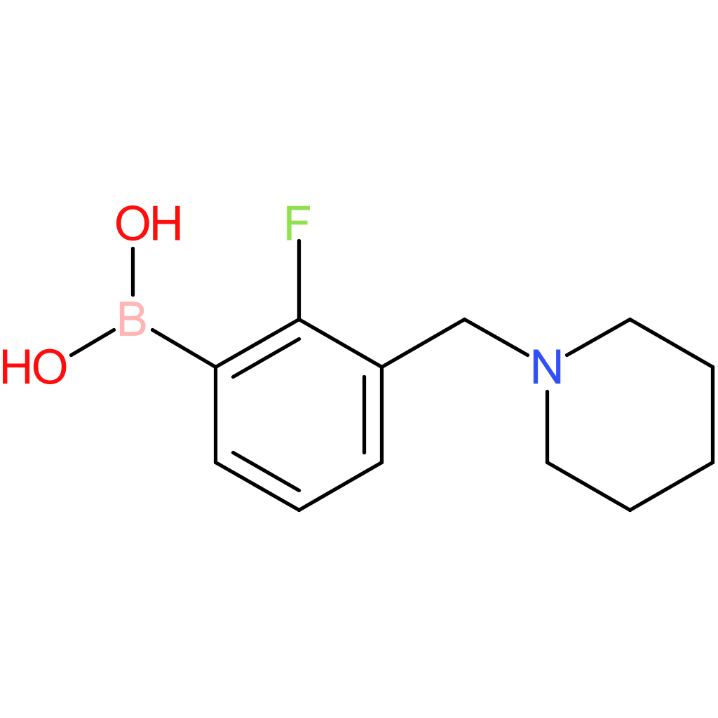 2-fluoro-3-(piperidin-1-ylmethyl)phenylboronic acid