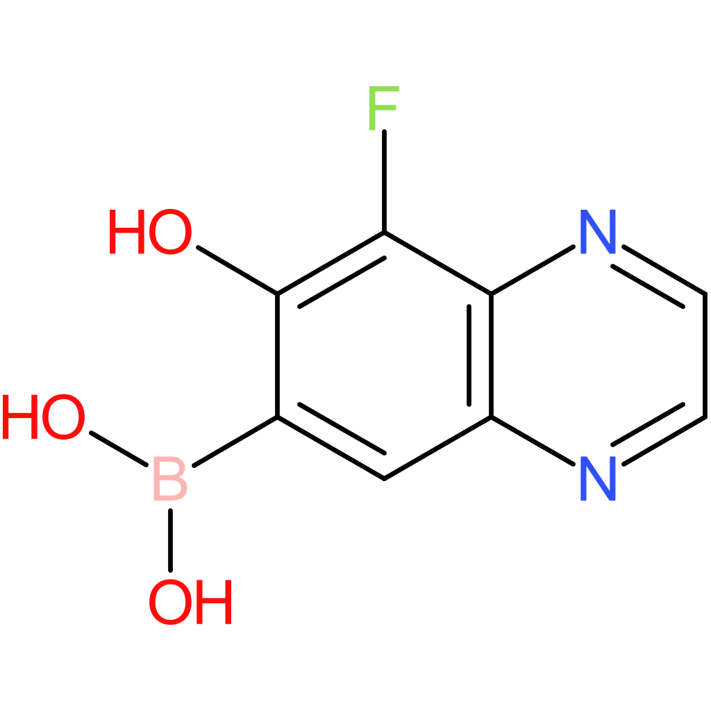 8-fluoro-7-hydroxyquinoxalin-6-ylboronic acid