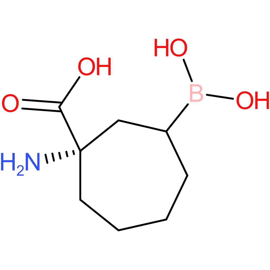 cycloheptanecarboxylic acid, 1-amino-3-borono-, (1s)-