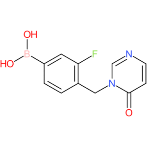 (3-fluoro-4-[(6-oxo-1,6-dihydropyrimidin-1-yl)methyl]phenyl)boronic acid