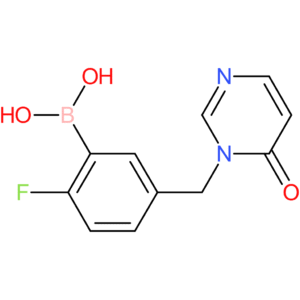 (2-fluoro-5-[(6-oxo-1,6-dihydropyrimidin-1-yl)methyl]phenyl)boronic acid
