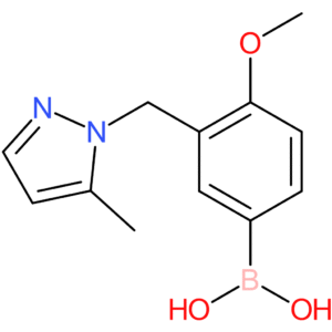 (4-methoxy-3-[(5-methyl-1h-pyrazol-1-yl)methyl]phenyl)boronic acid