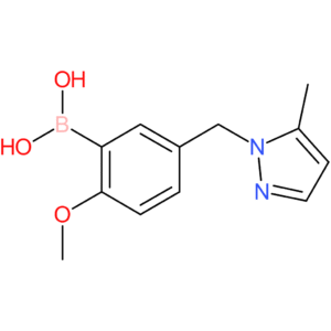 (2-methoxy-5-[(5-methyl-1h-pyrazol-1-yl)methyl]phenyl)boronic acid