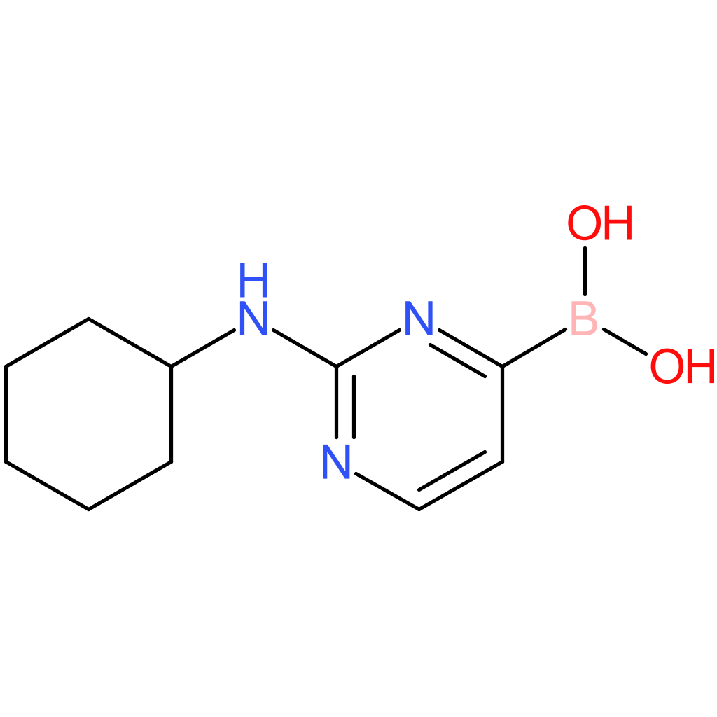 2-(cyclohexylamino)pyrimidin-4-ylboronic acid