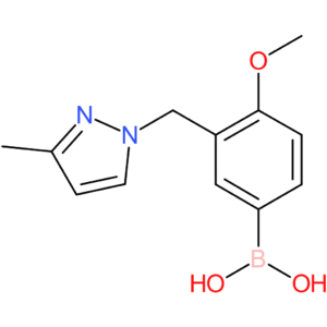 (4-methoxy-3-[(3-methyl-1h-pyrazol-1-yl)methyl]phenyl)boronic acid