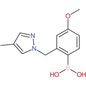 (4-methoxy-2-[(4-methyl-1h-pyrazol-1-yl)methyl]phenyl)boronic acid