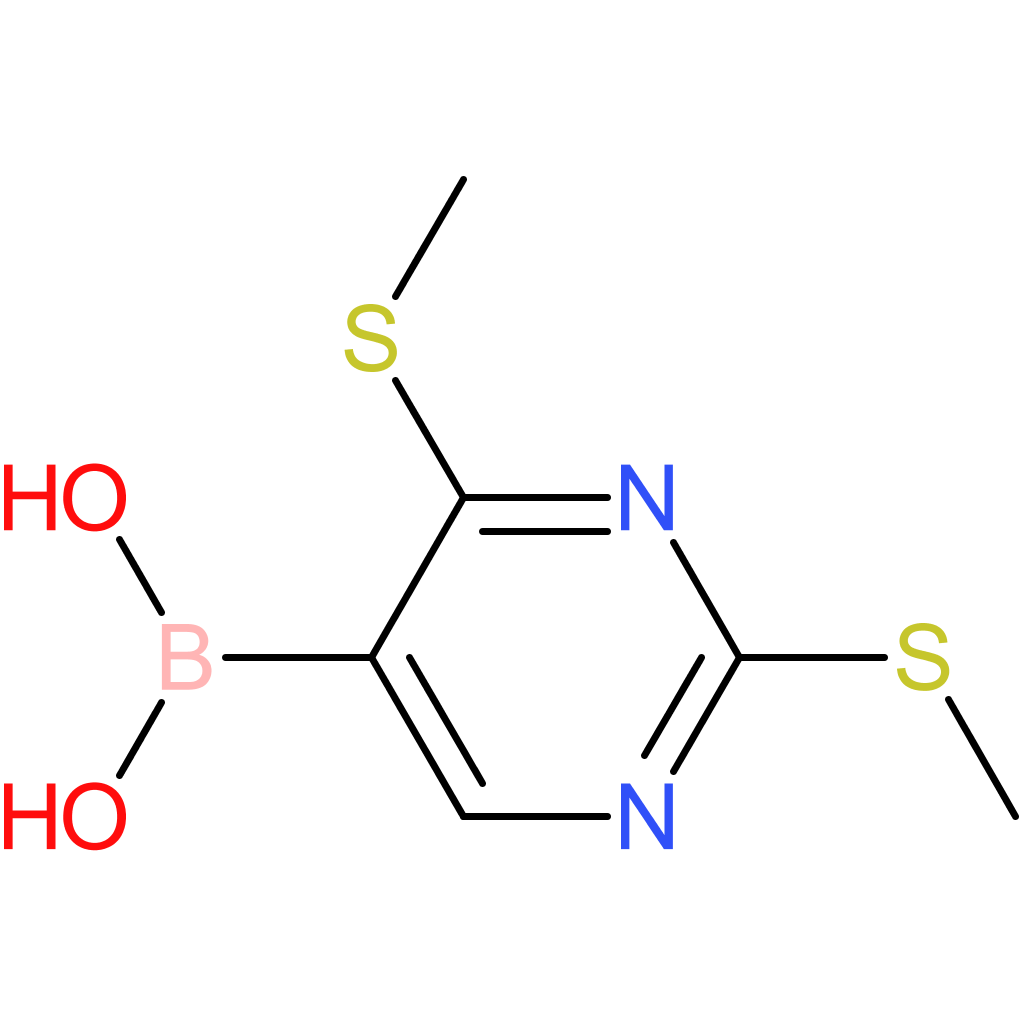 2,4-bis(methylsulfanyl)pyrimidine-5-boronic acid