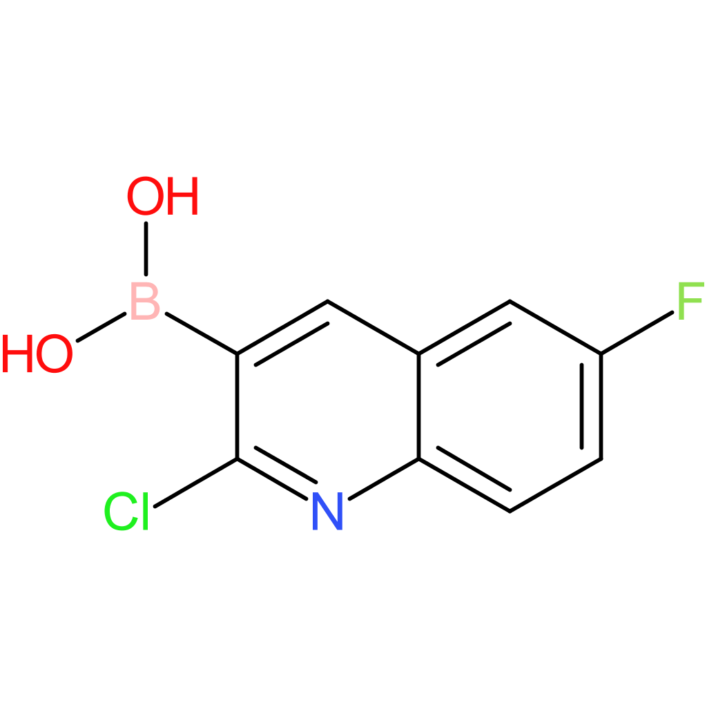 (2-chloro-6-fluoro-3-quinolinyl)boronic acid