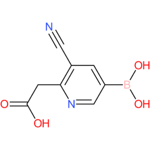 2-(5-borono-3-cyanopyridin-2-yl)acetic acid
