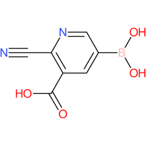 2-cyano-5-(dihydroxyboranyl)pyridine-3-carboxylic acid