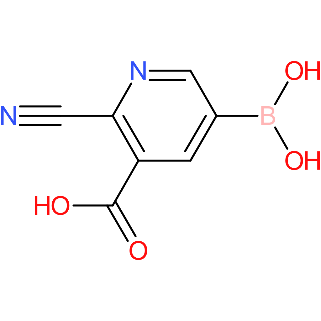 2-cyano-5-(dihydroxyboranyl)pyridine-3-carboxylic acid