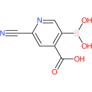 2-cyano-5-(dihydroxyboranyl)pyridine-4-carboxylic acid
