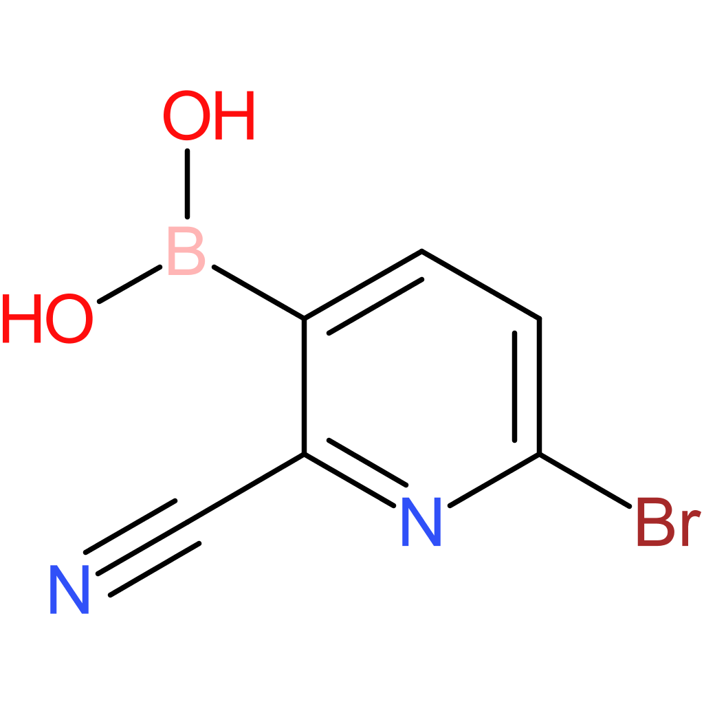 (2-cyano-6-bromopyridin-3-yl)boronic acid