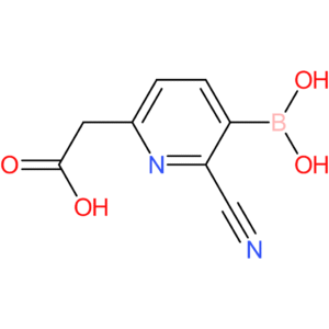 2-(5-borono-6-cyanopyridin-2-yl)acetic acid