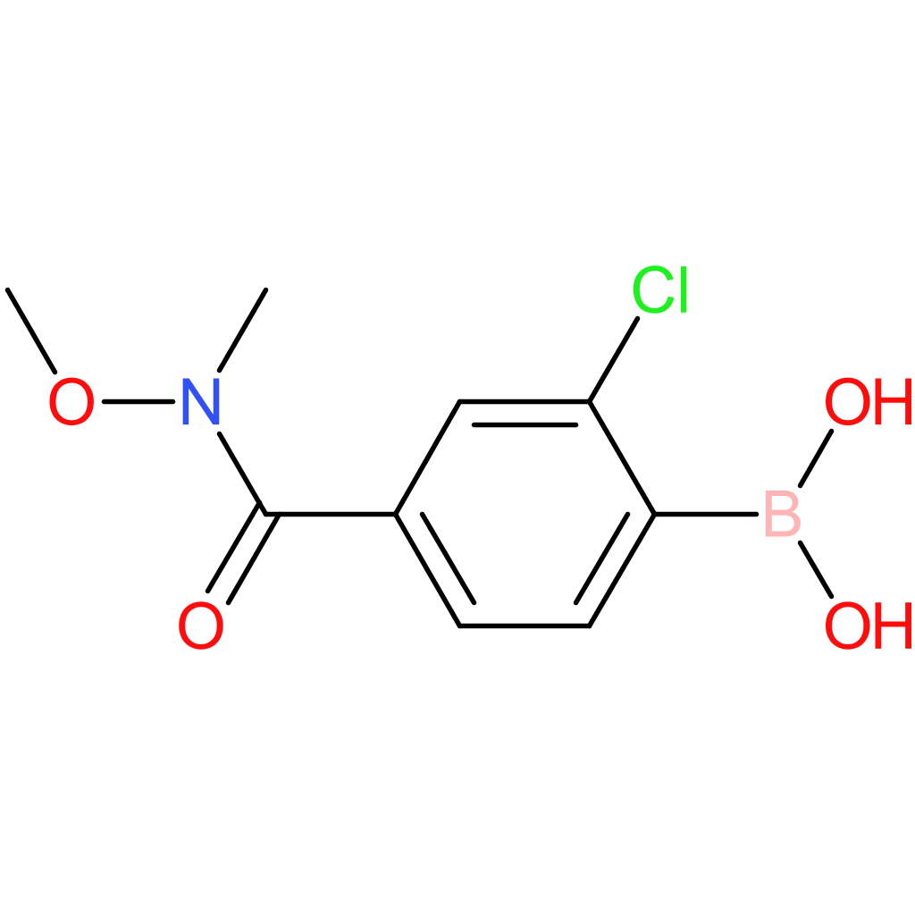4-(n,o-dimethylhydroxylaminocarbonyl)-2-chlorophenylboronic acid