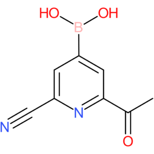 (2-acetyl-6-cyanopyridin-4-yl)boronic acid