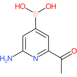 (2-acetyl-6-aminopyridin-4-yl)boronic acid