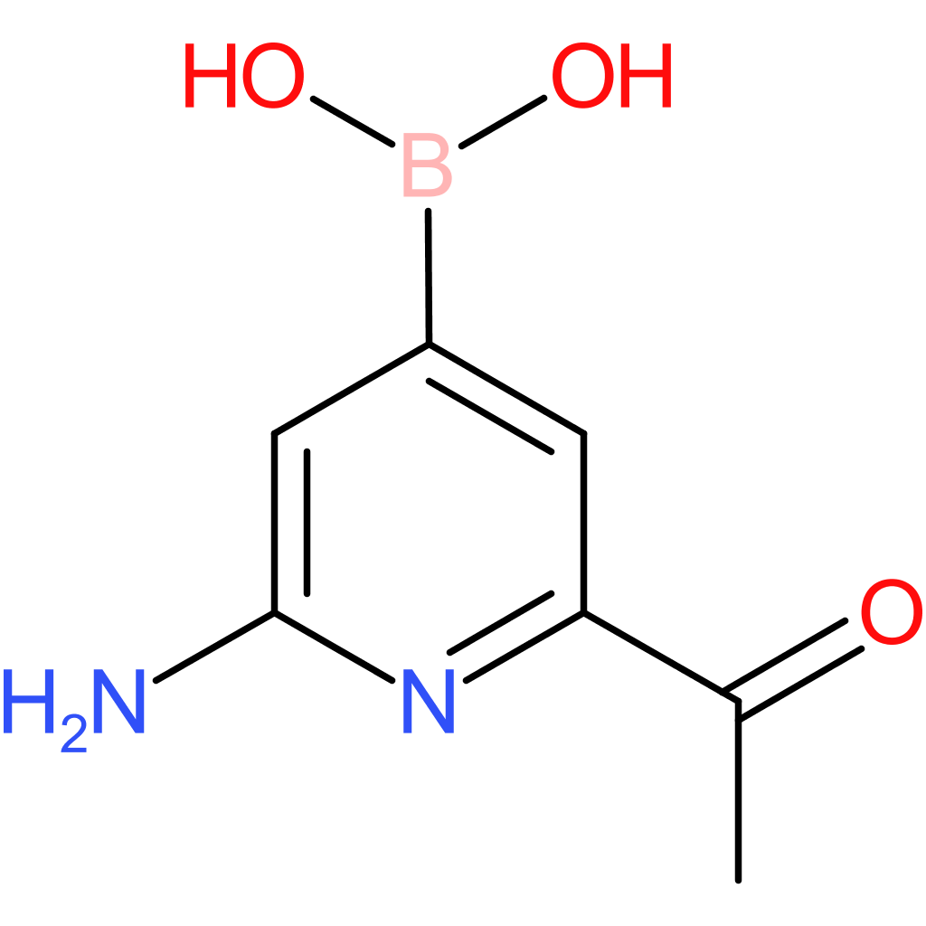 (2-acetyl-6-aminopyridin-4-yl)boronic acid
