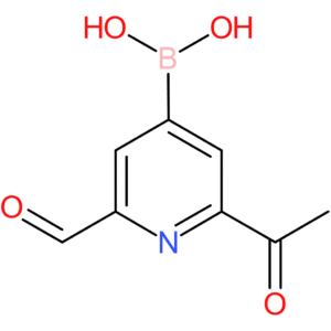 (2-acetyl-6-formylpyridin-4-yl)boronic acid