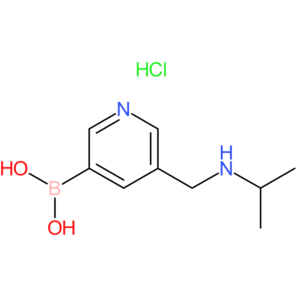 5-((isopropylamino)methyl)pyridin-3-ylboronic acid hydrochloride