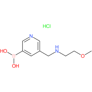 5-((2-methoxyethylamino)methyl)pyridin-3-ylboronic acid hcl