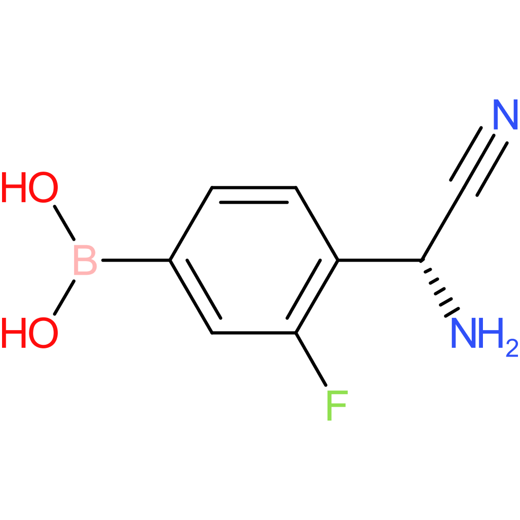 (4-[(r)-amino(cyano)methyl]-3-fluorophenyl)boronic acid