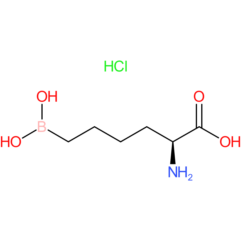 2(s)-amino-6-boronohexanoic acid hydrochloride