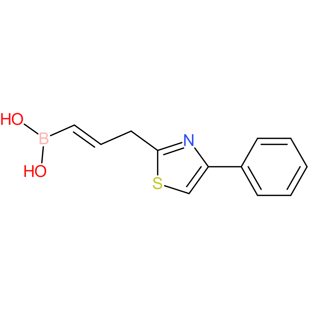 (E)-(3-(4-phenylthiazol-2-yl)prop-1-en-1-yl)boronic acid