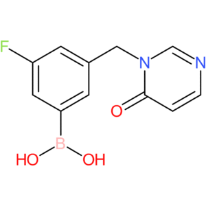 (3-fluoro-5-[(6-oxo-1,6-dihydropyrimidin-1-yl)methyl]phenyl)boronic acid