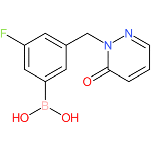 (3-fluoro-5-[(6-oxo-1,6-dihydropyridazin-1-yl)methyl]phenyl)boronic acid