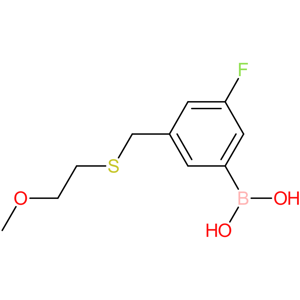 (3-fluoro-5-([(2-methoxyethyl)sulfanyl]methyl)phenyl)boronic acid