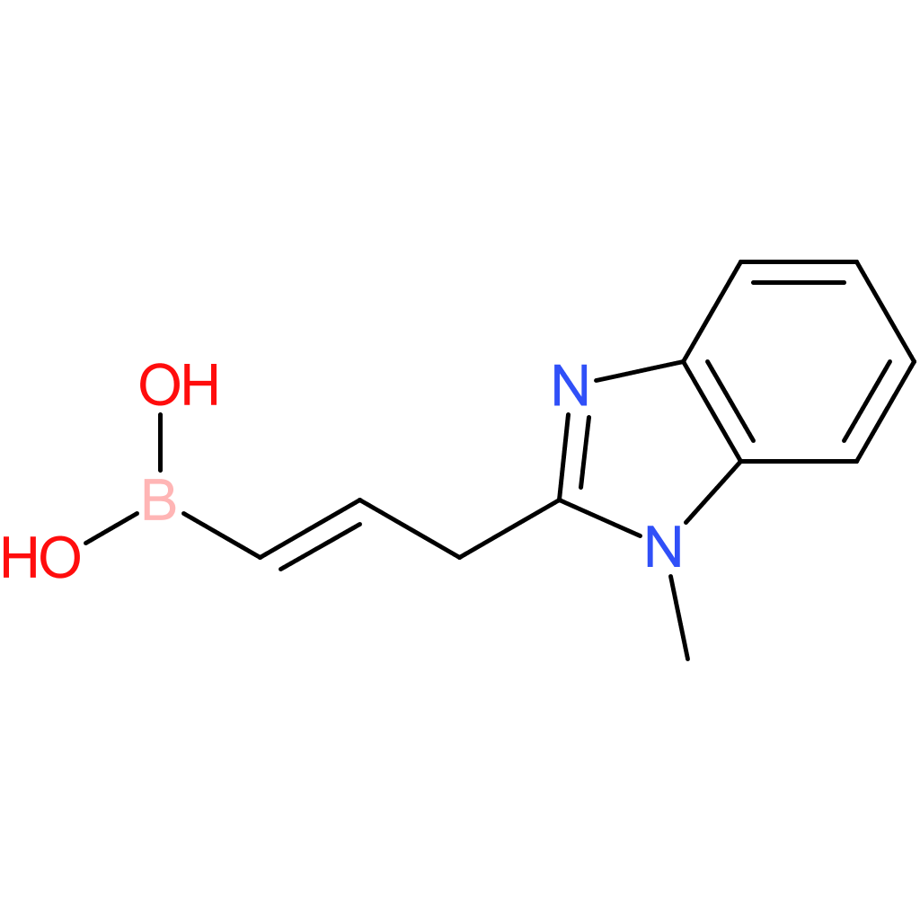 (E)-(3-(1-methyl-1H-benzo[d]imidazol-2-yl)prop-1-en-1-yl)boronic acid