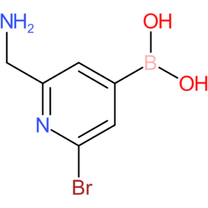 2-bromo-6-(aminomethyl)pyridine-4-boronic acid