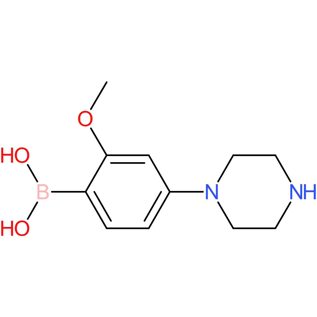 2-methoxy-4-(piperazin-1-yl)phenylboronic acid