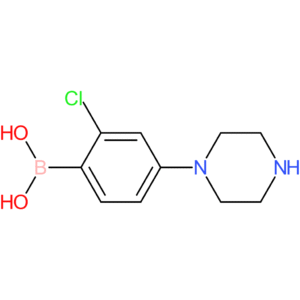2-chloro-4-(piperazin-1-yl)phenylboronic acid