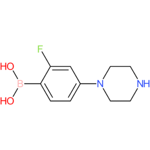2-fluoro-4-(piperazin-1-yl)phenylboronic acid