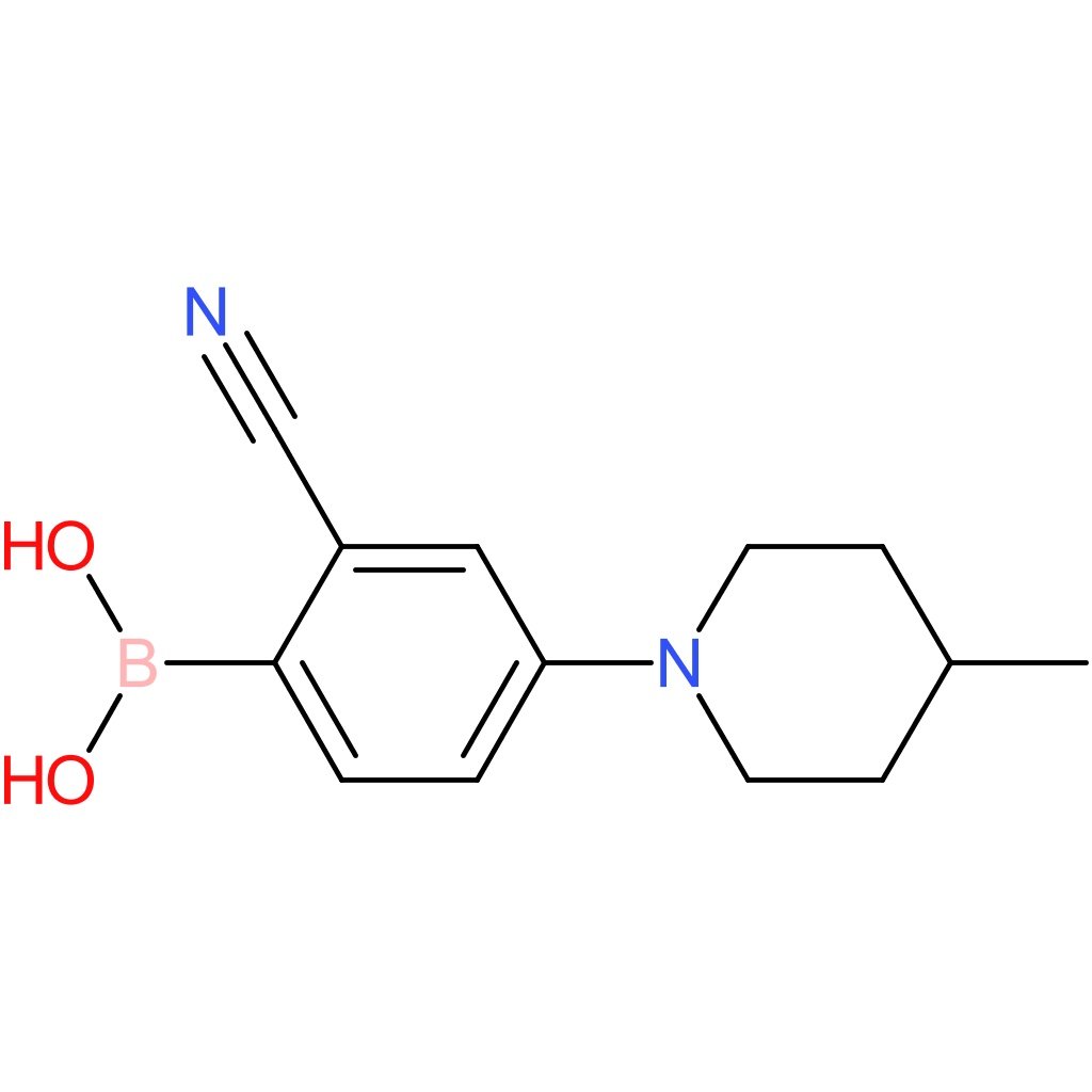 2-cyano-4-(4-methylpiperidin-1-yl)phenylboronic acid