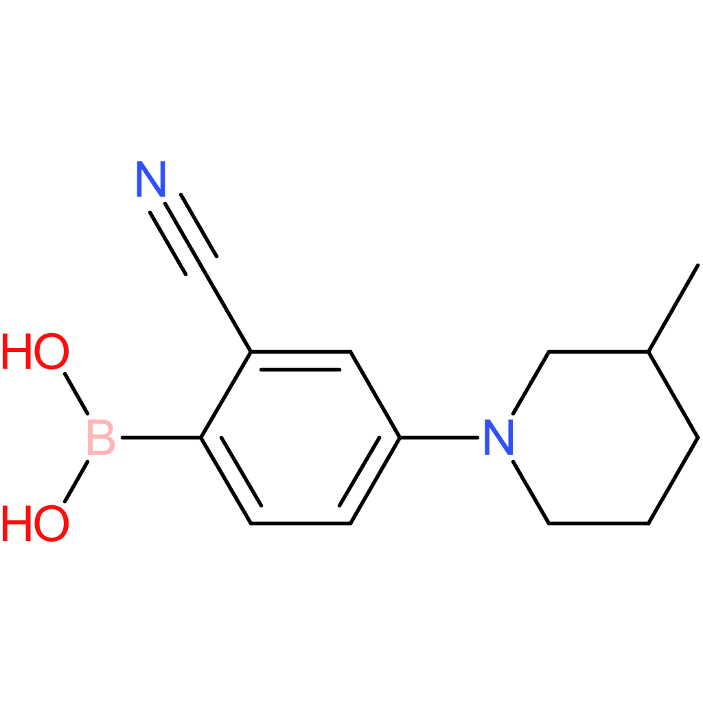 2-cyano-4-(3-methylpiperidin-1-yl)phenylboronic acid