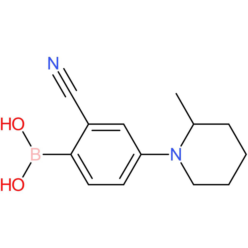2-cyano-4-(2-methylpiperidin-1-yl)phenylboronic acid