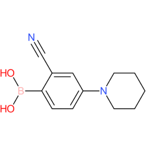 2-cyano-4-(piperidin-1-yl)phenylboronic acid