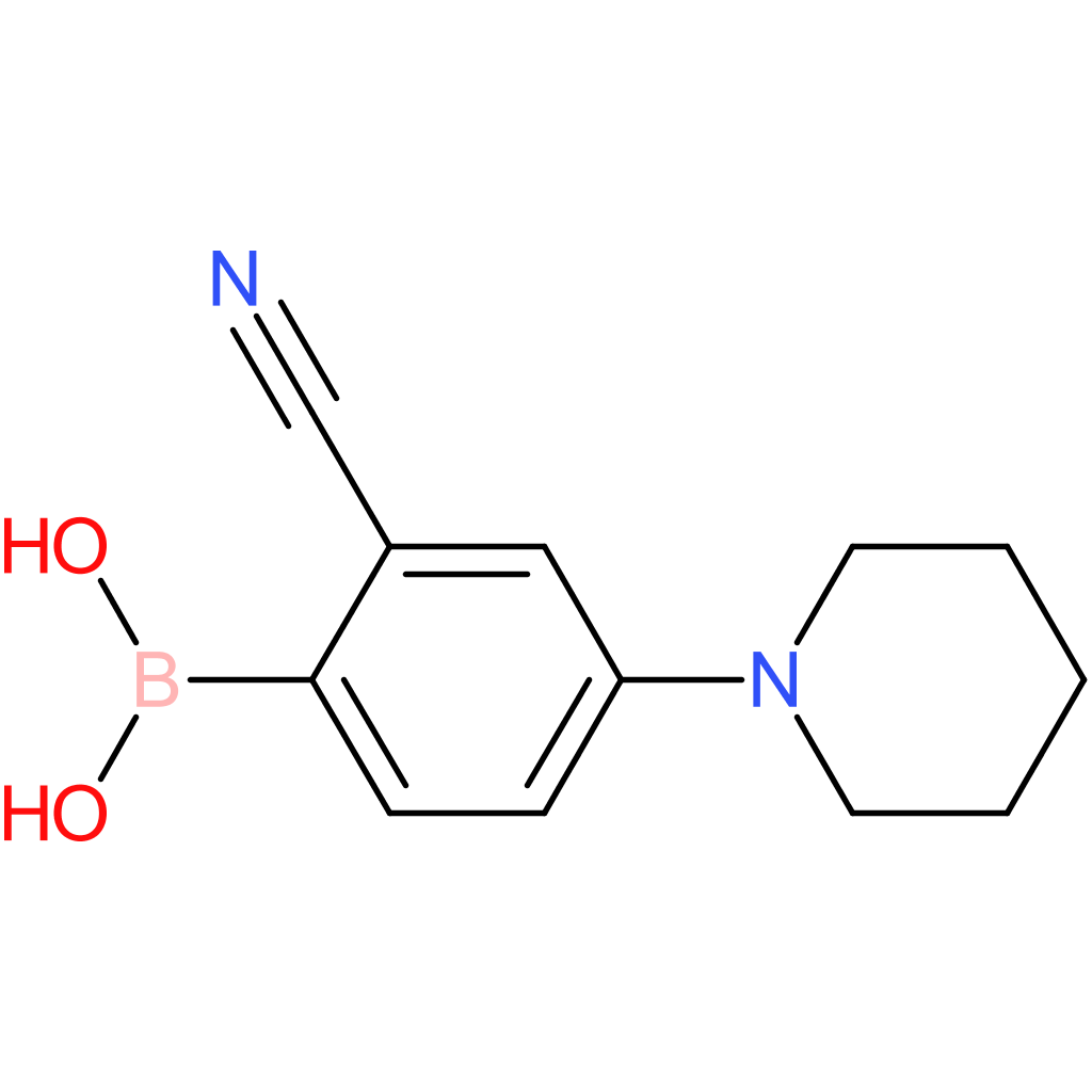 2-cyano-4-(piperidin-1-yl)phenylboronic acid