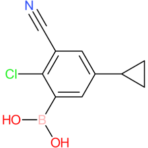 2-chloro-3-cyano-5-cyclopropylphenylboronic acid