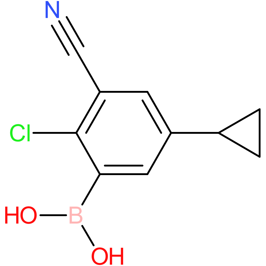 2-chloro-3-cyano-5-cyclopropylphenylboronic acid