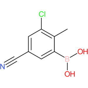 3-chloro-2-methyl-5-cyanophenylboronic acid