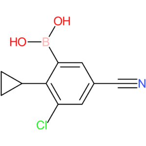 3-chloro-2-cyclopropyl-5-cyanophenylboronic acid