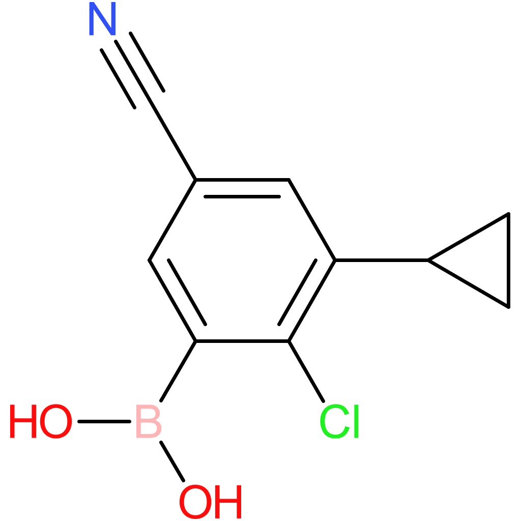 2-chloro-3-cyclopropyl-5-cyanophenylboronic acid